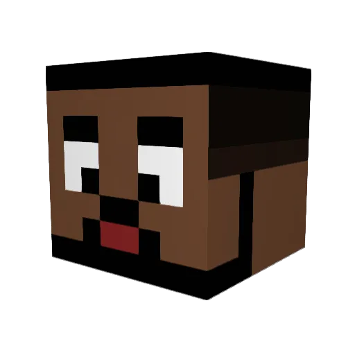RaiamSantos_ Minecraft avatar head, 3D render