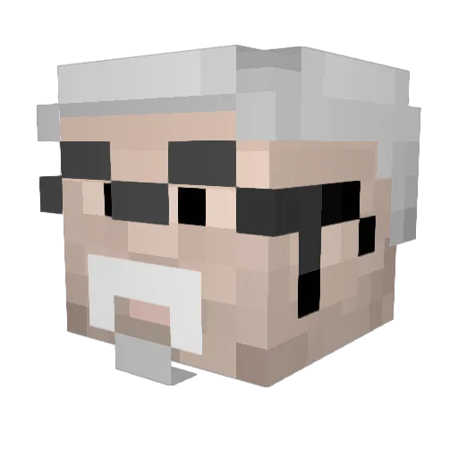 Raibor Minecraft avatar head, 3D render