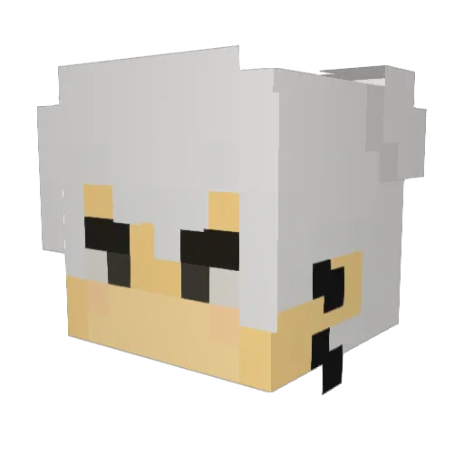 Raica23 Minecraft avatar head, 3D render
