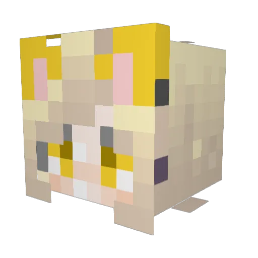Raica Minecraft avatar head, 3D render