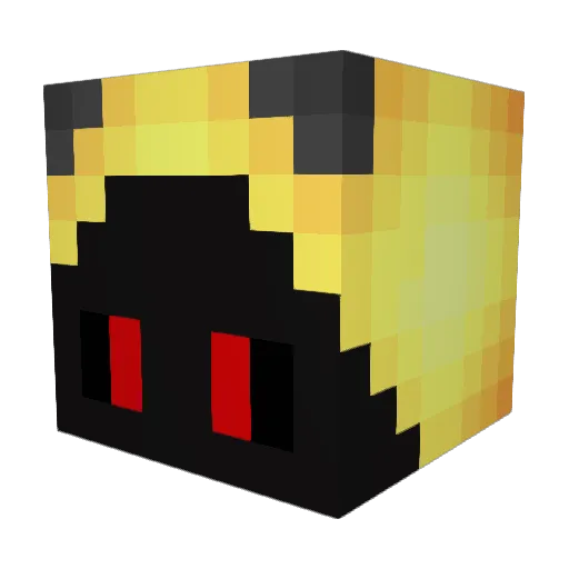 Raicci Minecraft avatar head, 3D render