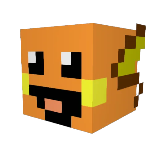 Raichu69 Minecraft avatar head, 3D render