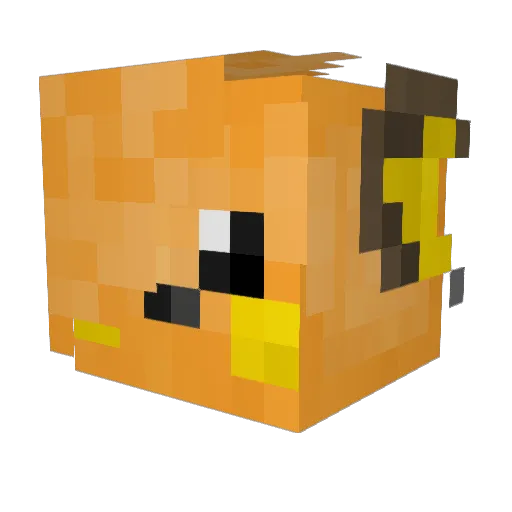 RaichuRango Minecraft avatar head, 3D render