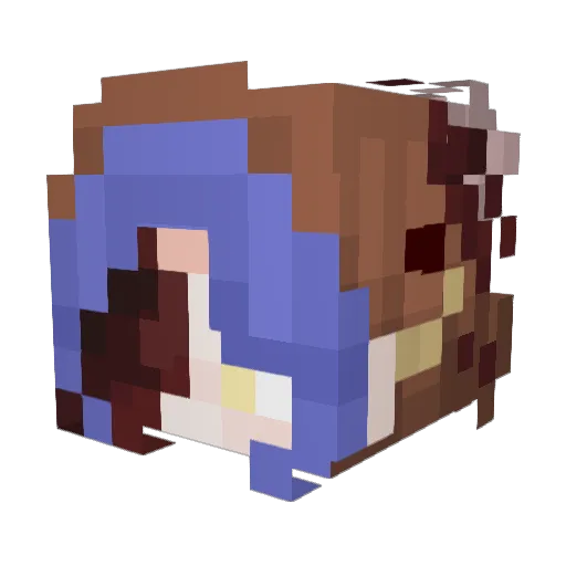 RaiconV Minecraft avatar head, 3D render