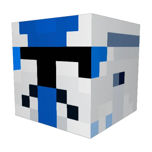 Raid0xxx Minecraft avatar head, 3D render
