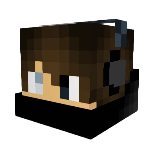 Raid198 Minecraft avatar head, 3D render