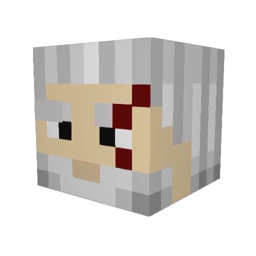 Raid2k6 Minecraft avatar head, 3D render