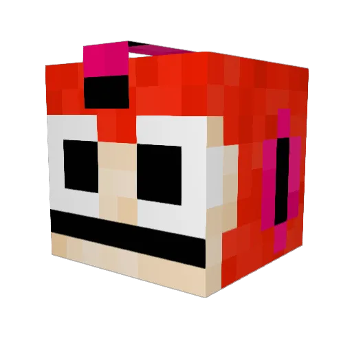 RaidClaimz Minecraft avatar head, 3D render