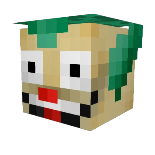 RaidZ_0 Minecraft avatar head, 3D render