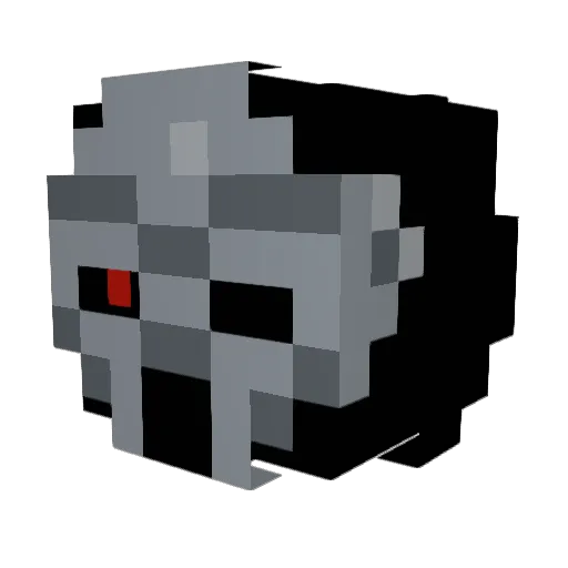 RaidedXD Minecraft avatar head, 3D render