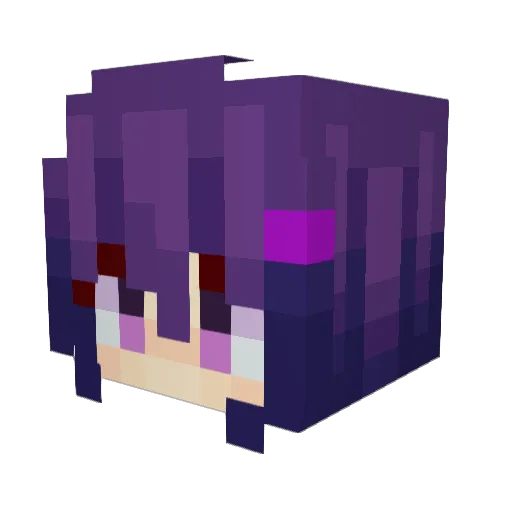 Raiden22na Minecraft avatar head, 3D render