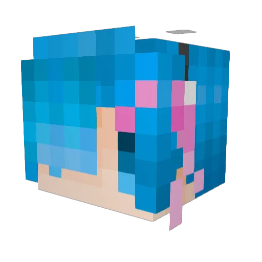 RaidenMei177 Minecraft avatar head, 3D render