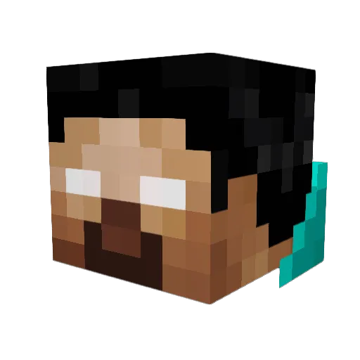 RaidenTiden Minecraft avatar head, 3D render