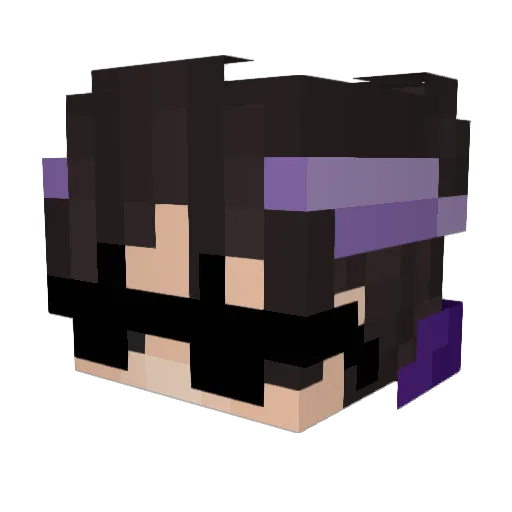 Raiden_OMG Minecraft avatar head, 3D render