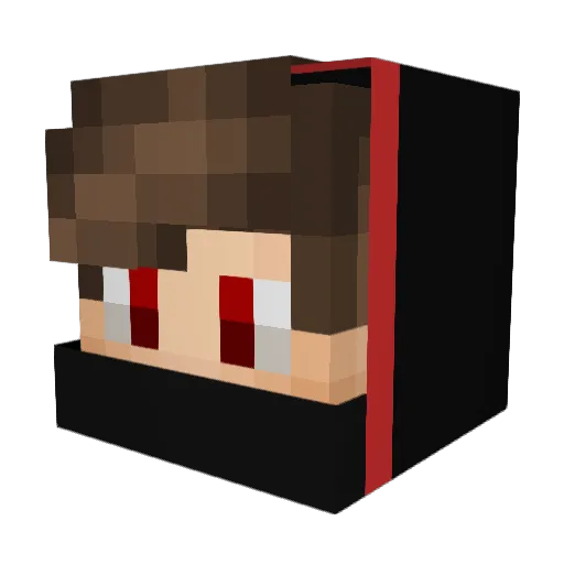 Raiden_S Minecraft avatar head, 3D render