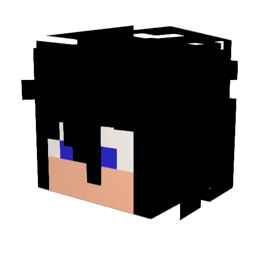 Raiden_simp Minecraft avatar head, 3D render