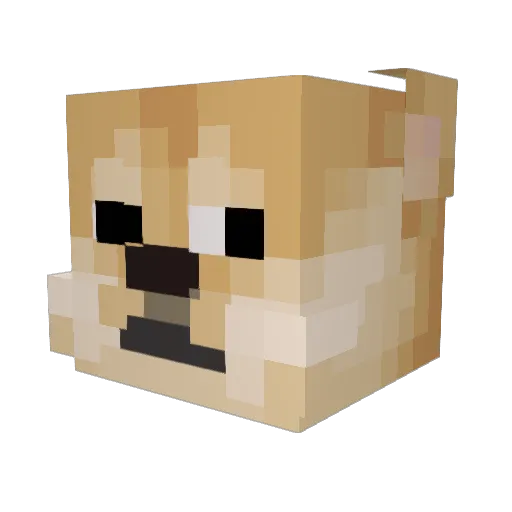 Raider360B Minecraft avatar head, 3D render