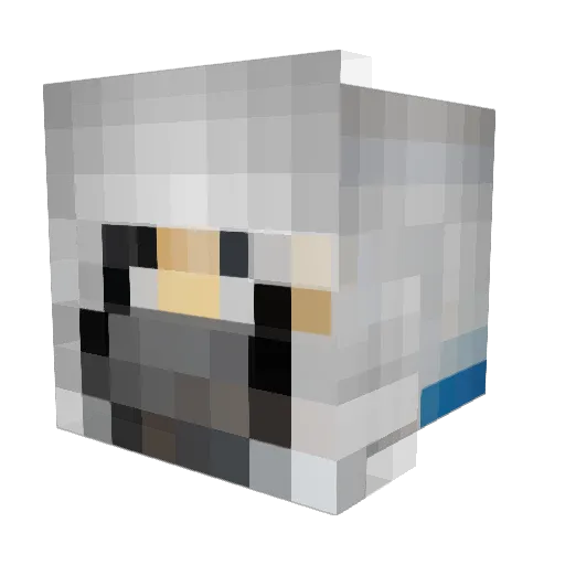 RaiderGhoul Minecraft avatar head, 3D render