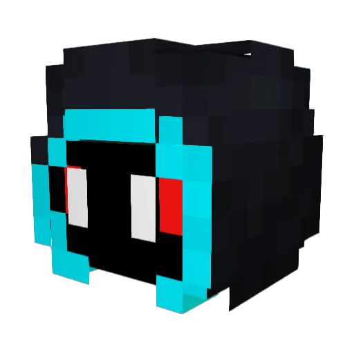 RaiderVID Minecraft avatar head, 3D render