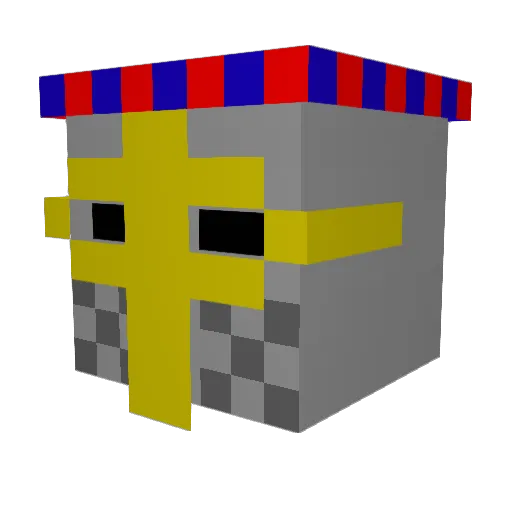 Raidetto Minecraft avatar head, 3D render