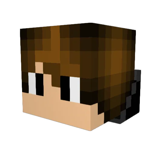 RaidingPC Minecraft avatar head, 3D render