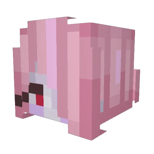 RaidouXIVMaya Minecraft avatar head, 3D render
