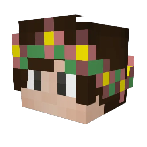 RaidyHero_ Minecraft avatar head, 3D render