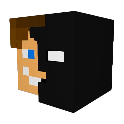 RaiiMaw Minecraft avatar head, 3D render