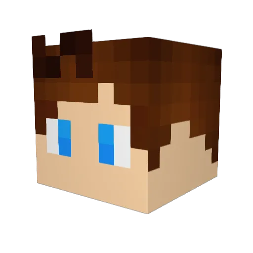 RaiiZou Minecraft avatar head, 3D render