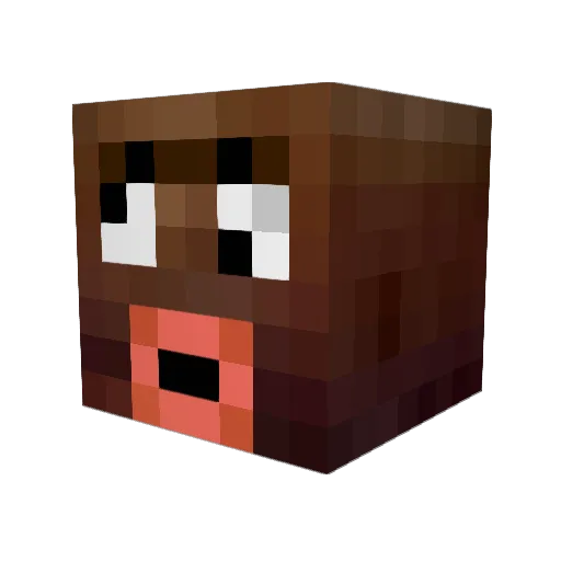 Raiirz Minecraft avatar head, 3D render