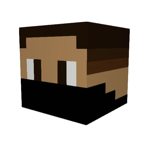 RaikashiPlay Minecraft avatar head, 3D render