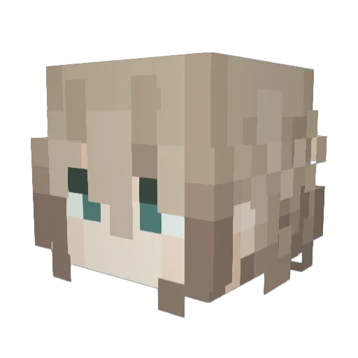 Raikira123 Minecraft avatar head, 3D render