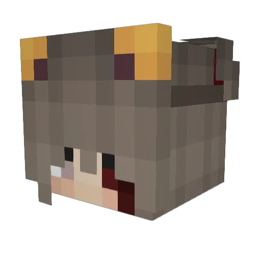 RaikiriTouka Minecraft avatar head, 3D render