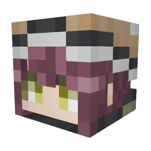 RaikoTust Minecraft avatar head, 3D render