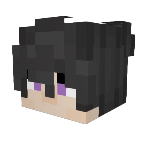 Raikorii Minecraft avatar head, 3D render