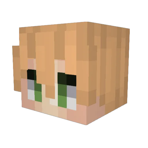 Raikou_4 Minecraft avatar head, 3D render