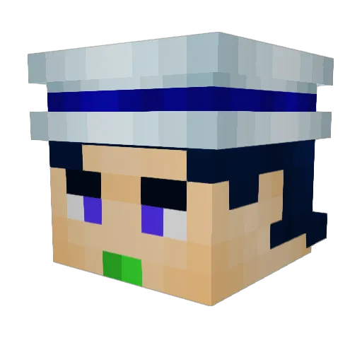 Raikuri_ Minecraft avatar head, 3D render