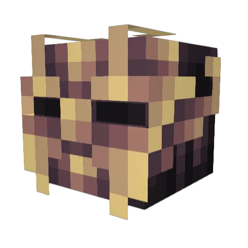 RailHero Minecraft avatar head, 3D render