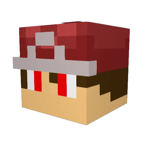 RailKnight69 Minecraft avatar head, 3D render