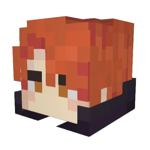 RailTracer27 Minecraft avatar head, 3D render