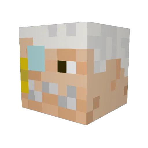 RailroadBaron Minecraft avatar head, 3D render