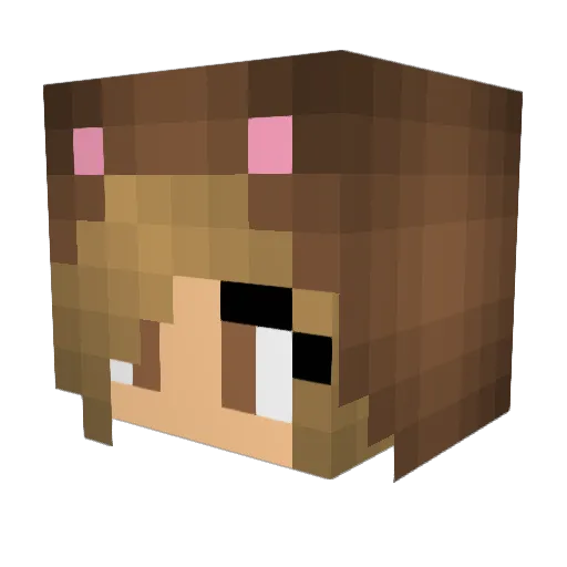 RaimaIslam Minecraft avatar head, 3D render