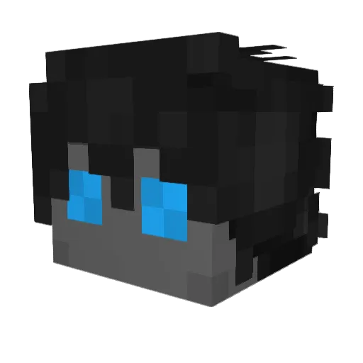 Raimia Minecraft avatar head, 3D render