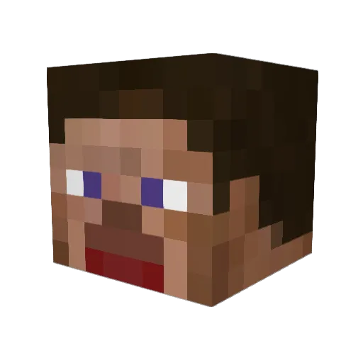 RaimuLALALA Minecraft avatar head, 3D render