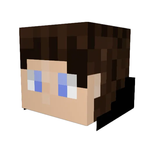 Rain2772 Minecraft avatar head, 3D render