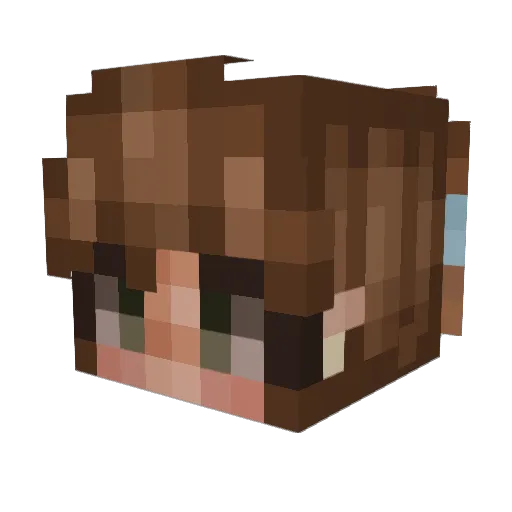Rain568 Minecraft avatar head, 3D render