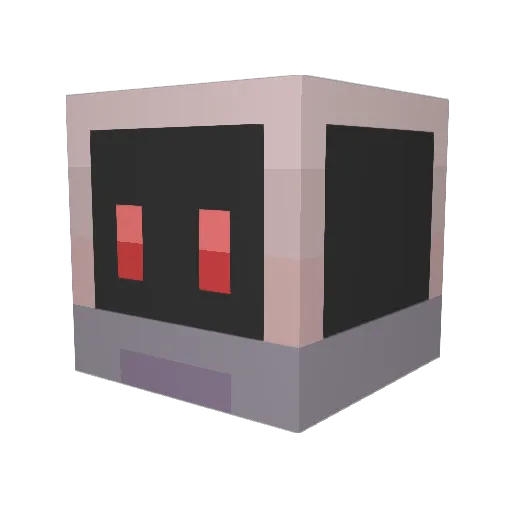 Rain5erver Minecraft avatar head, 3D render