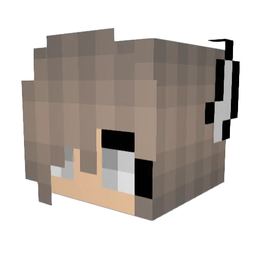 RainBowBash Minecraft avatar head, 3D render