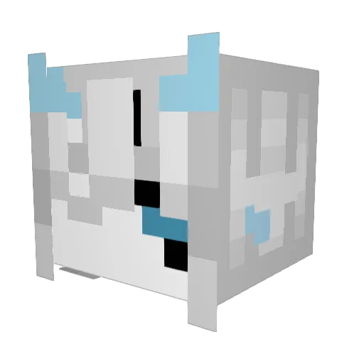 RainCloud34 Minecraft avatar head, 3D render