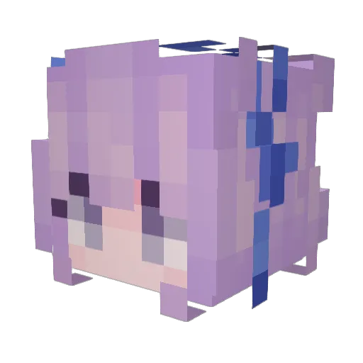 RainMelody Minecraft avatar head, 3D render